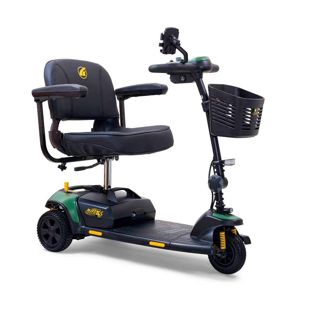 Golden Tech GB121B Buzzaround XLS-HD 3-Wheel Portable Scooter with Suspension - Senior.com Mobility Scooters